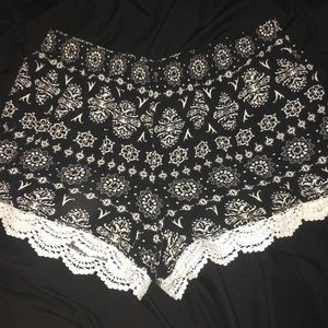 Bohemian style romper shorts